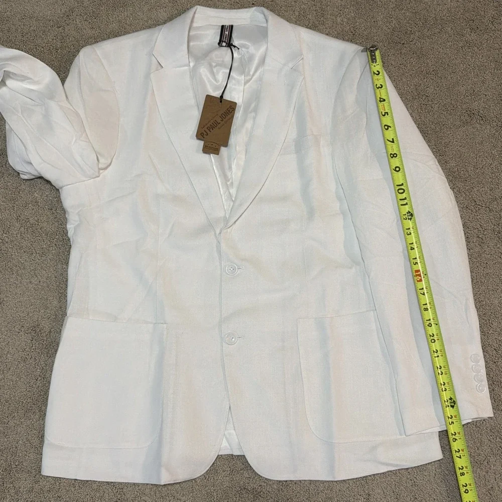 NWT Paul Jones XL Two Button Linen Blend Blazer Sport Coat Lined Single Vent